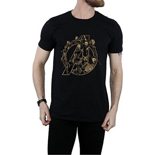 Vêtements Homme T-shirts manches longues Avengers Infinity War BI562 Noir