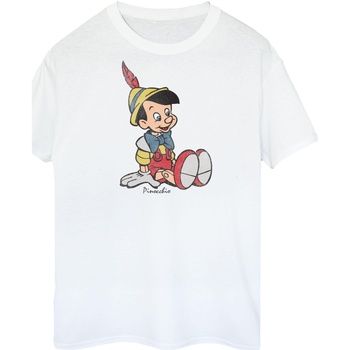 Vêtements Fille T-shirts manches longues Pinocchio  Blanc