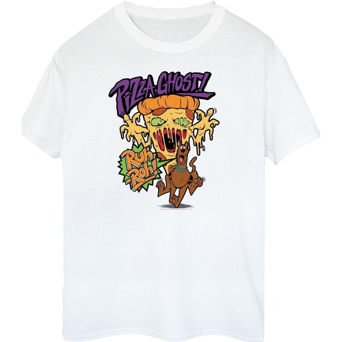 Vêtements Homme T-shirts manches longues Scooby Doo Pizza Ghost Blanc