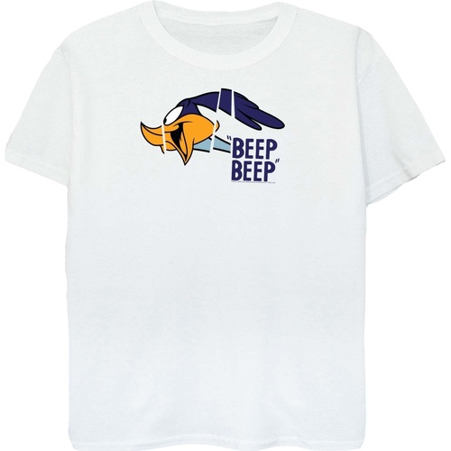 Vêtements Garçon T-shirts manches courtes Dessins Animés Beep Beep Blanc