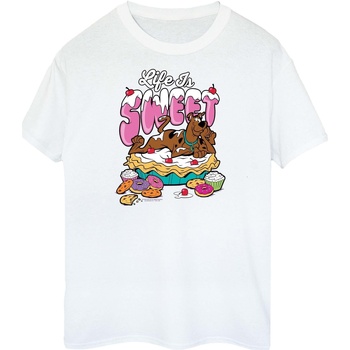 Vêtements Fille T-shirts manches longues Scooby Doo Life Is Sweet Blanc