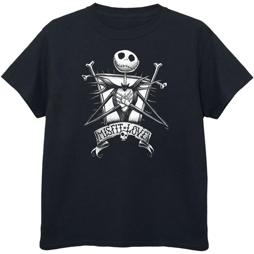 Vêtements Garçon T-shirts manches courtes Polo Ralph Laure Misfit Love Noir