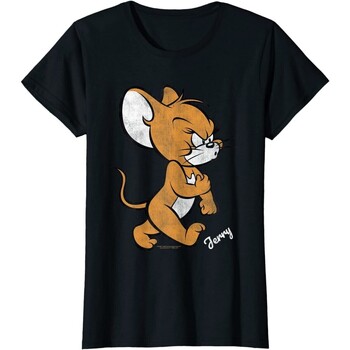 Vêtements Femme T-shirts manches longues Dessins Animés Angry Mouse Noir