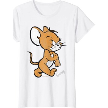 Vêtements Femme T-shirts manches longues Dessins Animés Angry Mouse Blanc