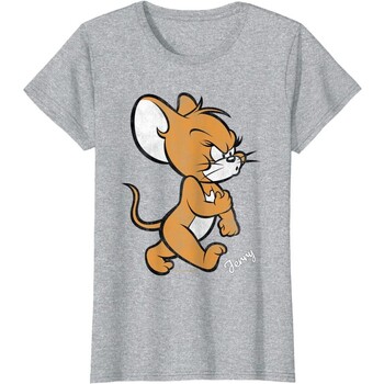 Vêtements Femme T-shirts manches longues Dessins Animés Angry Mouse Gris