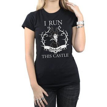 Vêtements Femme T-shirts manches longues Maleficent I Run This Castle Noir