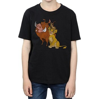 Vêtements Garçon T-shirts manches courtes The Lion King Simba, Timon And Pumbaa Noir