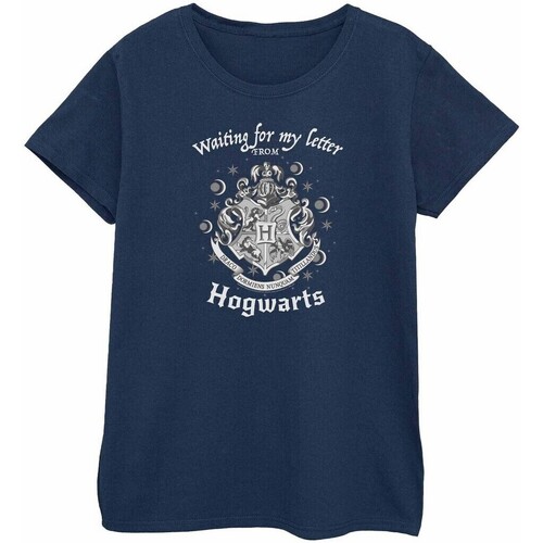 Vêtements Femme T-shirts manches longues Harry Potter Waiting For My Letter Bleu