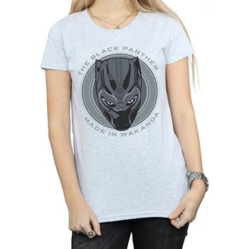 Vêtements Femme T-shirts manches longues Black Panther Made In Wakanda Gris