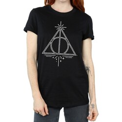 Vêtements Femme T-shirts manches longues Harry Potter BI877 Noir