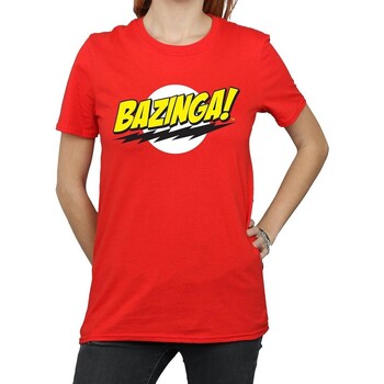 Vêtements Femme T-shirts manches longues The Big Bang Theory Bazinga Rouge