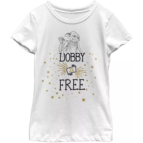 Vêtements Fille T-shirts manches longues Harry Potter Dobby Is Free Blanc