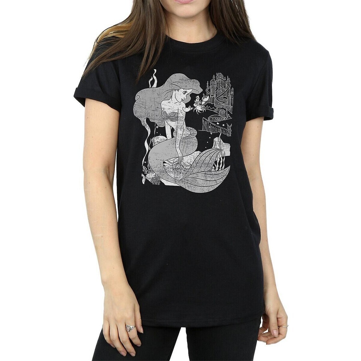Vêtements Femme T-shirts manches longues The Little Mermaid BI959 Noir