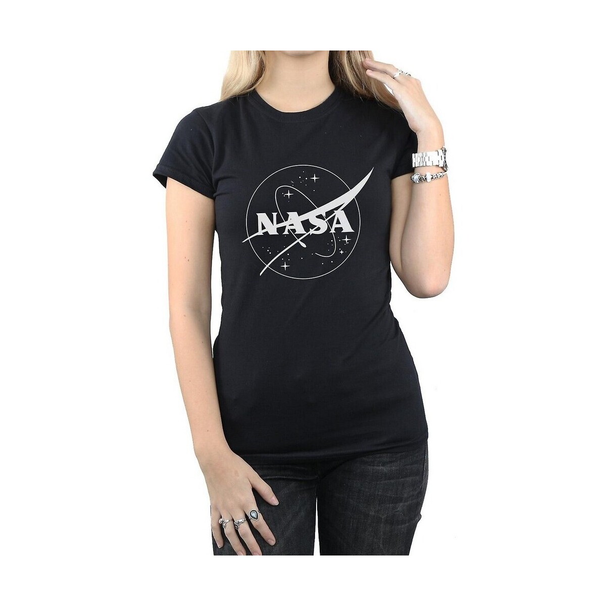 Vêtements Femme T-shirts manches longues Nasa Insignia Noir