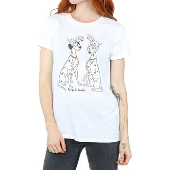 Vêtements Femme T-shirts manches longues Dessins Animés Pongo And Perdita Blanc