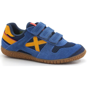 Chaussures Fille Multisport Munich Mini Goal 1543 Sneaker Strappi Blue Yellow 8128543 Bleu