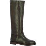 maxi croco-embossed leather stiletto boots
