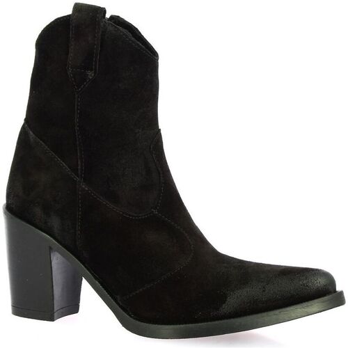 Chaussures Femme Boots Emanuele Crasto Boots cuir velours Noir