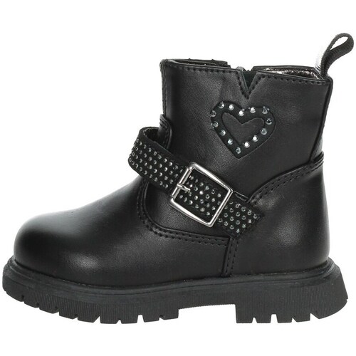 Chaussures Fille Pantofi Boots Asso AG-15942 Noir