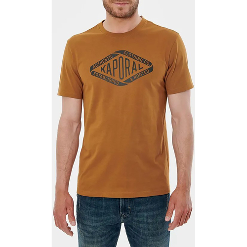 Vêtements Homme T-shirts & Polos Kaporal T-shirt coton col rond droit Beige