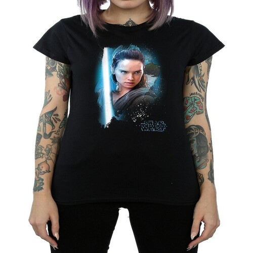 Vêtements Femme T-shirts manches longues Star Wars: The Last Jedi  Noir