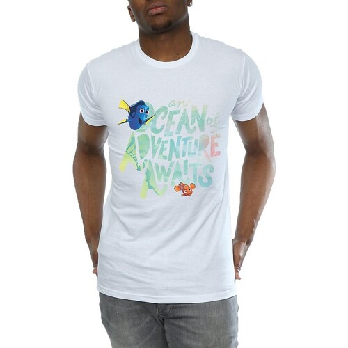 Vêtements Homme T-shirts manches longues Finding Dory Ocean Adventure Blanc