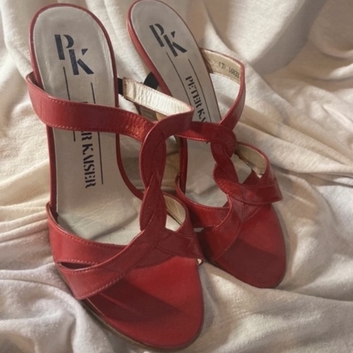 Chaussures Femme Fleur De Safran Peter Kaiser Sandales rouges Rouge