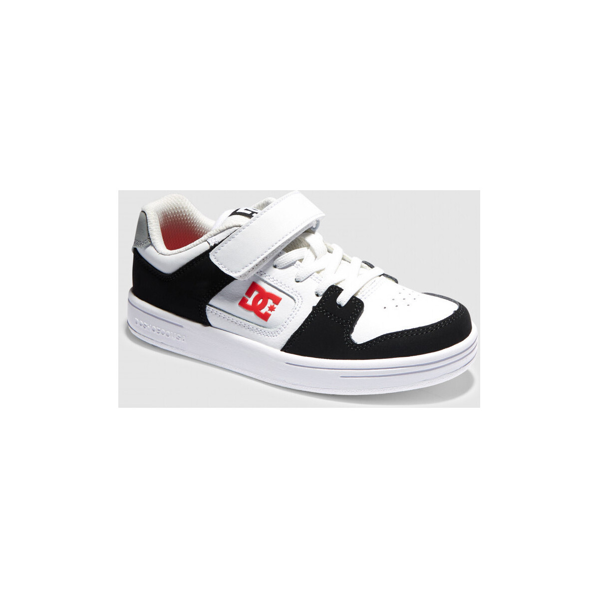Chaussures Enfant Chaussures de Skate DC Shoes MANTECA V KIDS black white red Blanc