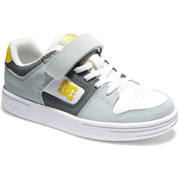Chaussures Enfant Chaussures de Skate DC Shoes MANTECA V KIDS grey black yellow Gris