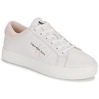 Chaussures Femme Baskets basses Calvin Klein polka JEANS CLASSIC CUPSOLE LOWLACEUP LTH Blanc / Rose