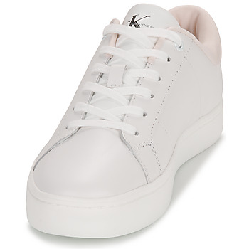 Calvin Klein Jeans CLASSIC CUPSOLE LOWLACEUP LTH Blanc / Rose