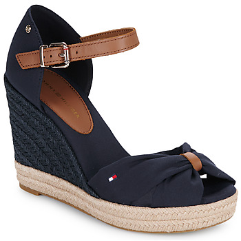 Chaussures Femme Espadrilles Tommy lace Hilfiger BASIC OPEN TOE HIGH WEDGE Marine