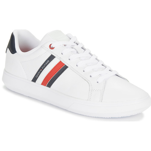 Chaussures Homme Baskets basses Tommy Sport Hilfiger ESSENTIAL LEATHER CUPSOLE Blanc