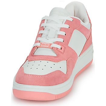Tommy Jeans TJW RETRO BASKET WASHED SUEDE Blanc / Rose