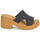 Chaussures Femme Mules Crocs Brooklyn Woven Slide Heel Noir