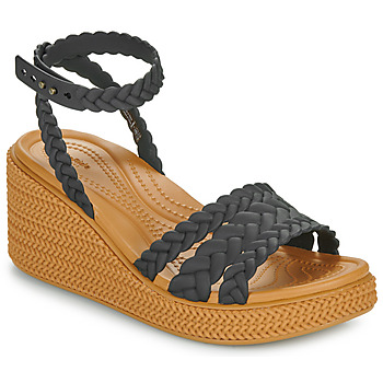 Chaussures Femme Sandales et Nu-pieds Crocs Brooklyn Woven Ankle Strap Wdg Noir