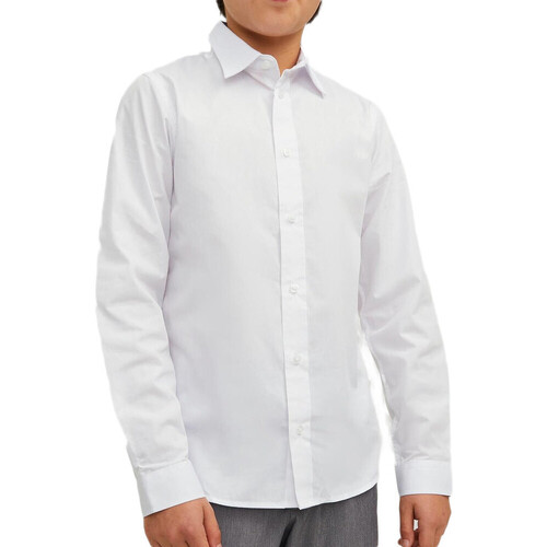 Vêtements Garçon T-shirts manches longues Jack & Jones 12248411 Blanc