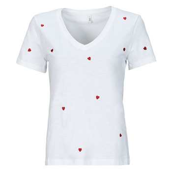 Vêtements Femme T-shirts manches Monogram Only ONLKETTY Blanc