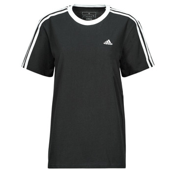 Vêtements Femme T-shirts Essential manches courtes Adidas Sportswear W 3S BF T Noir / Blanc