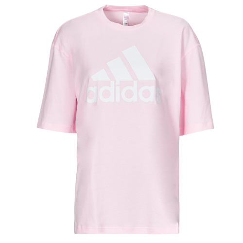Vêtements Femme T-shirts manches courtes Adidas Recycled Sportswear W BL BF TEE Rose / Blanc