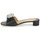 Chaussures Femme Mules Lauren Ralph Lauren FAY FLOWER-SANDALS-FLAT SANDAL Noir / Blanc