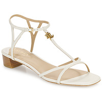 Chaussures Femme Sandales et Nu-pieds Lauren Ralph Lauren FALLON-SANDALS-FLAT SANDAL Blanc
