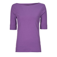 Vêtements Femme T-shirts nanjing manches courtes Lauren Ralph Lauren JUDY-ELBOW SLEEVE-KNIT Violet