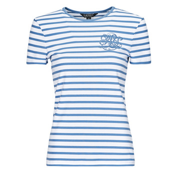 Vêtements Femme T-shirts manches courtes polo Napapijri Eob ALLI-SHORT SLEEVE-T-SHIRT Blanc / Bleu