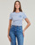 Vêtements Femme T-shirts manches courtes Lauren Ralph Lauren ALLI-SHORT SLEEVE-T-SHIRT Blanc / Bleu
