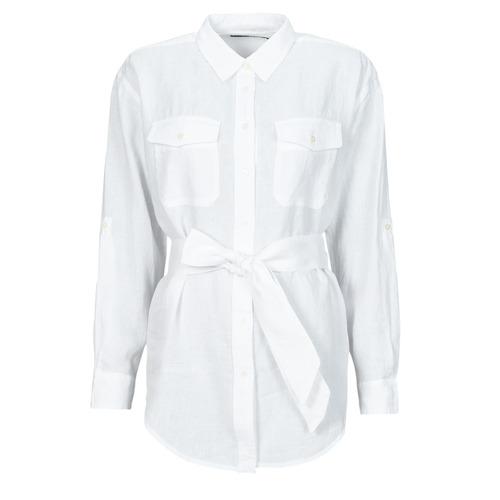 Vêtements Femme Chemises / Chemisiers Lauren Ralph Lauren CHADWICK-LONG SLEEVE-SHIRT Blanc
