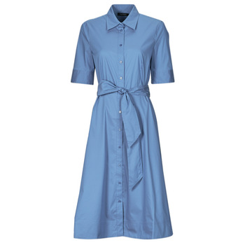 Vêtements Femme Robes longues Lauren Ralph Lauren FINNBARR-SHORT SLEEVE-CASUAL DRESS Bleu