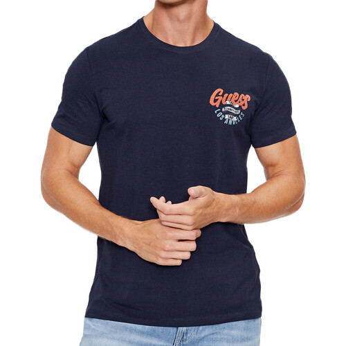 Vêtements Homme T-shirts manches courtes Guess G-M3BI29J1314 Bleu