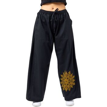 Vêtements Femme Douceur d intéri Fantazia Pantalon japonais zen Mandalaya Noir