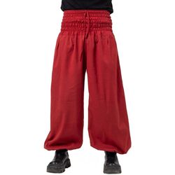 Vêtements Pantalons fluides / Sarouels Fantazia Pantalon bordeaux large élastique Shanti Marron